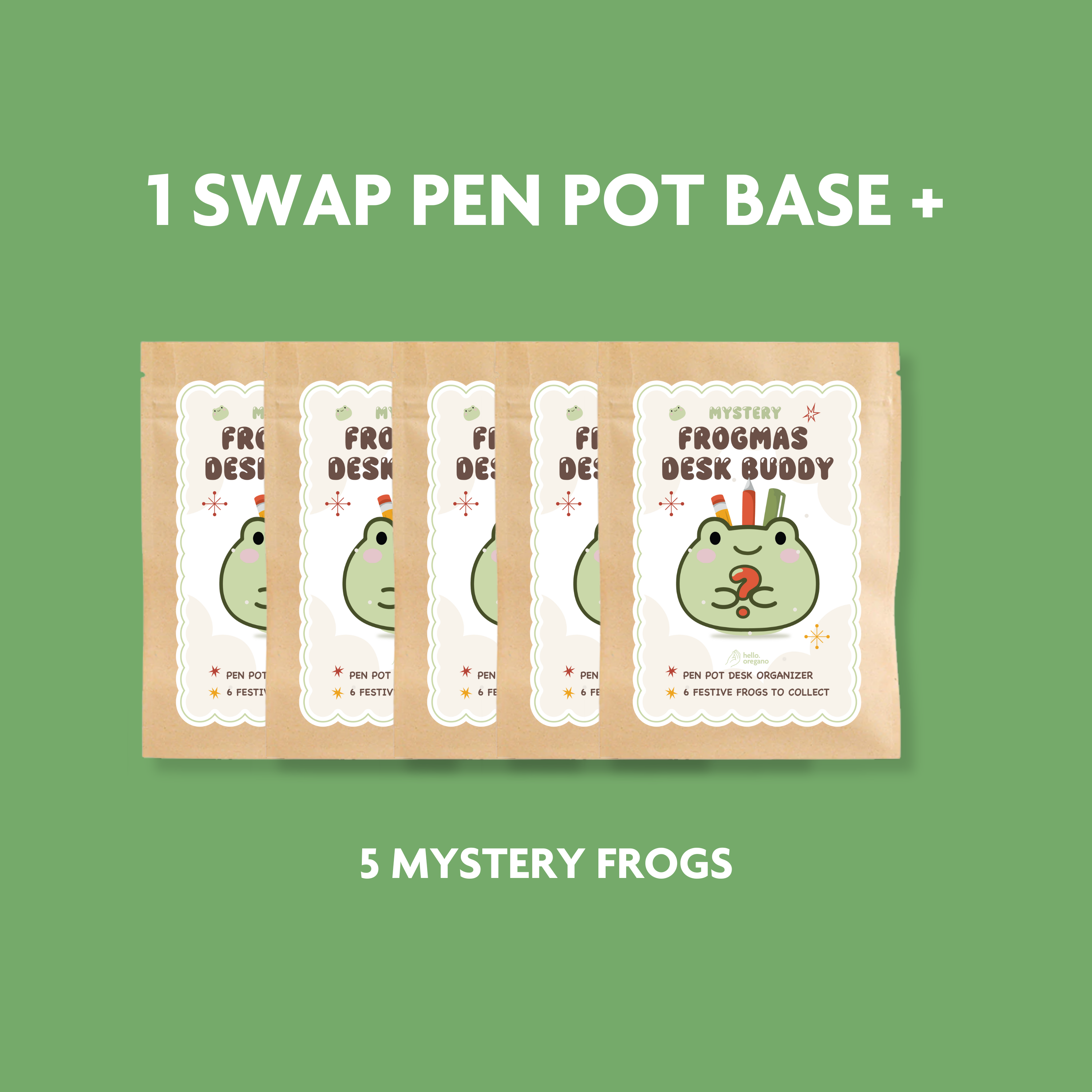 Mystery Frogmas Swap Pen Pot / Tree Ornament Blind Bag