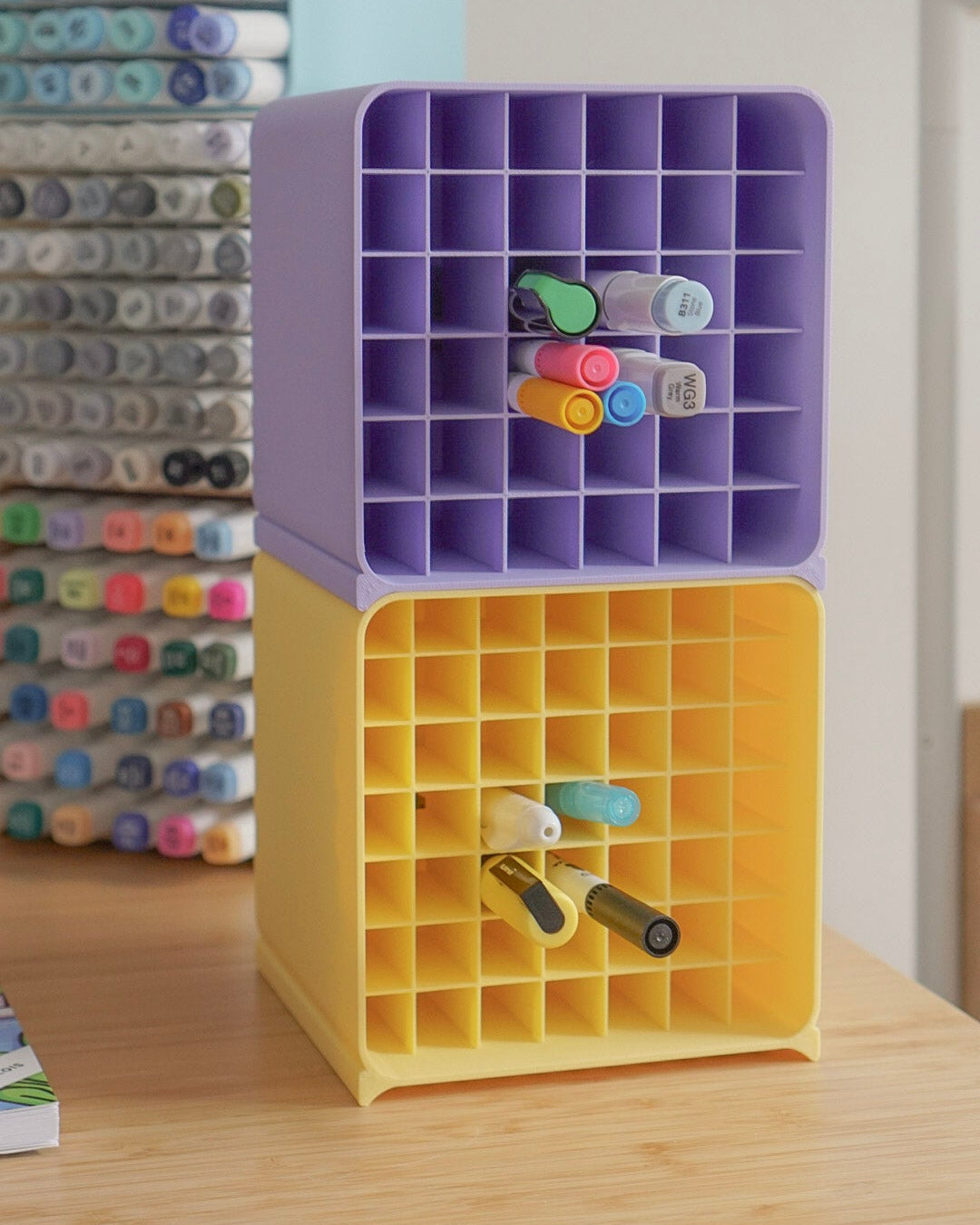 Coloring Cubbies | Stackable Marker Storage
