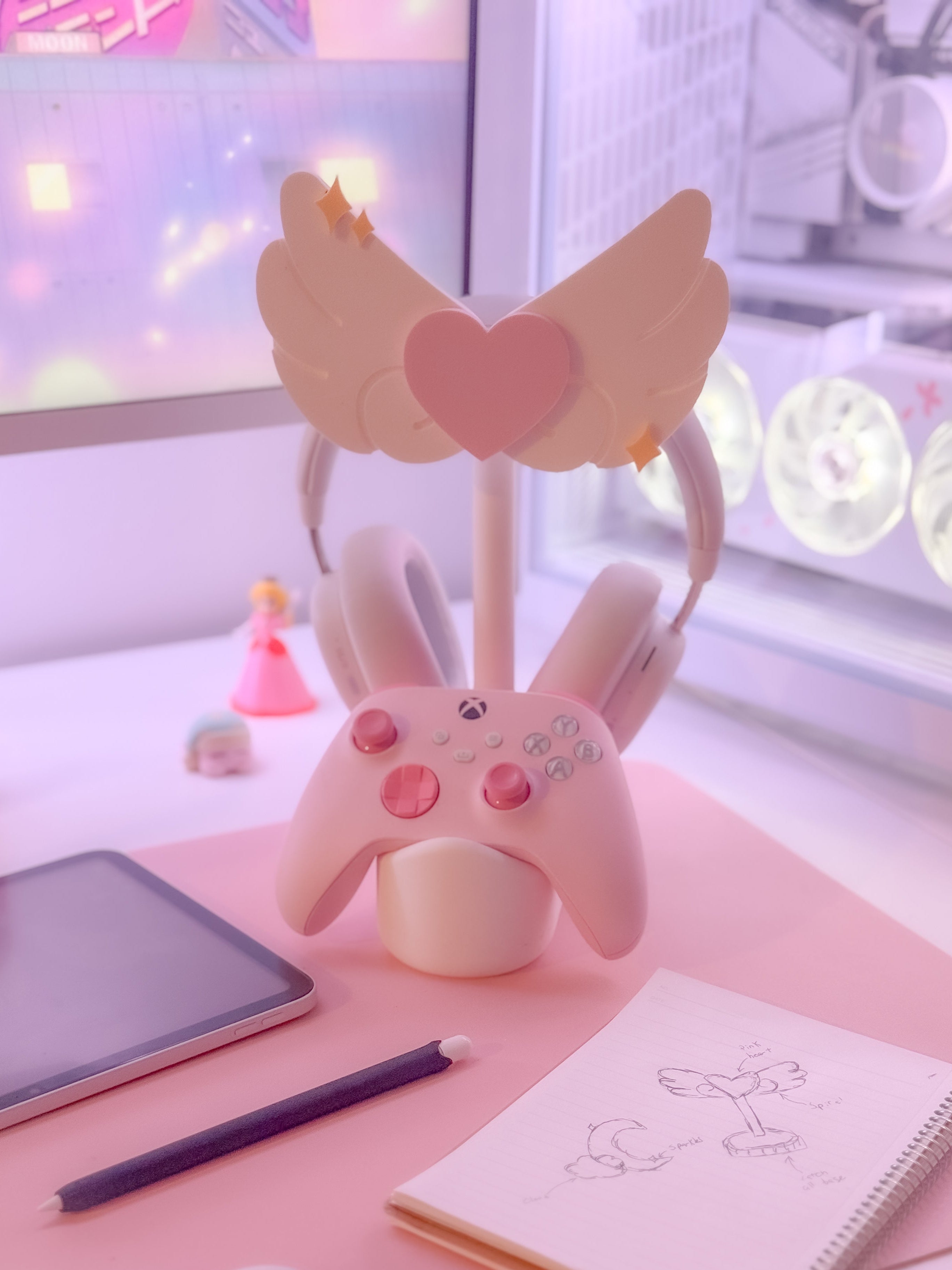 Heart Wings Headphone Stand