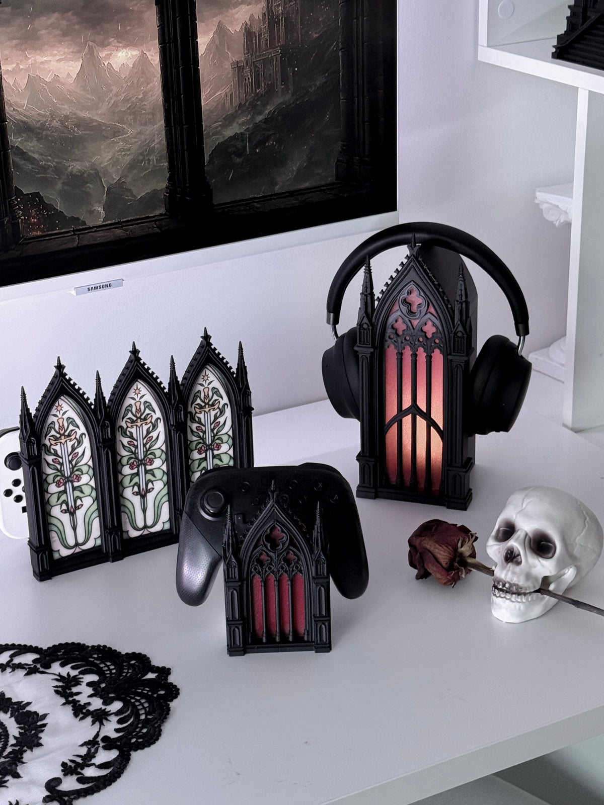 Cathedral | 3-in-1 Pen Pot, Controller Holder & Phone Stand