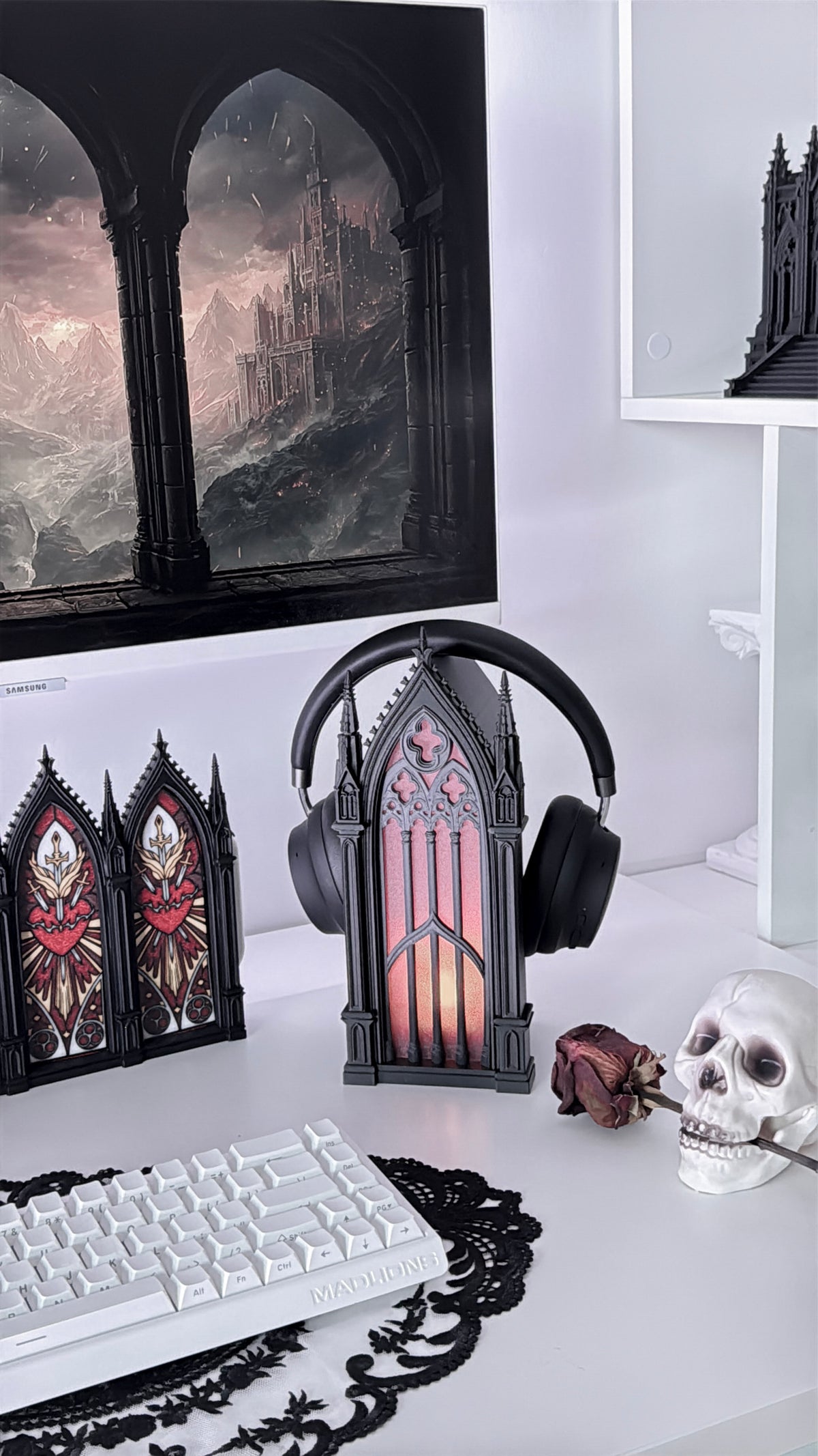 Cathedral Gothic Window Headphone Stand