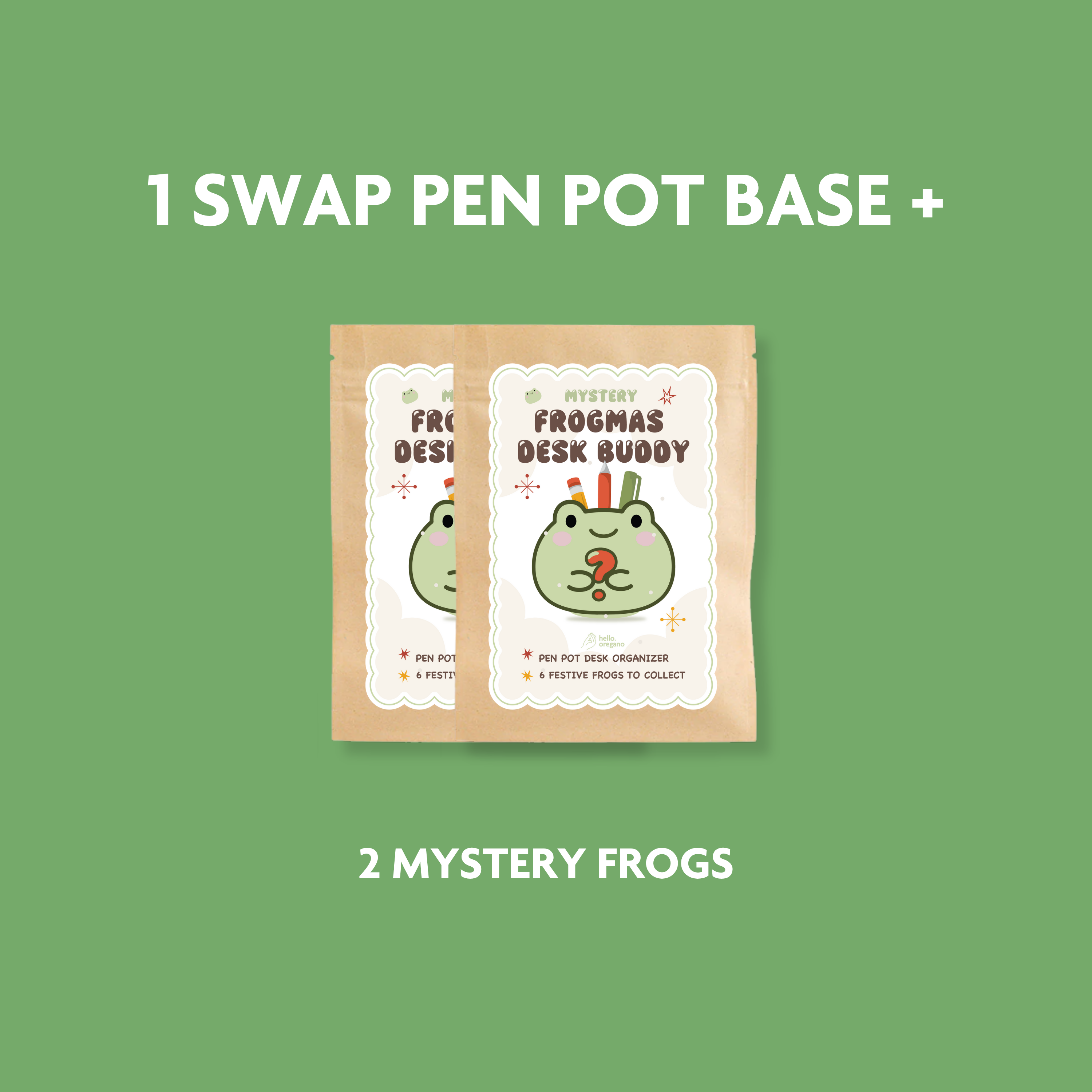 Mystery Frogmas Swap Pen Pot / Tree Ornament Blind Bag