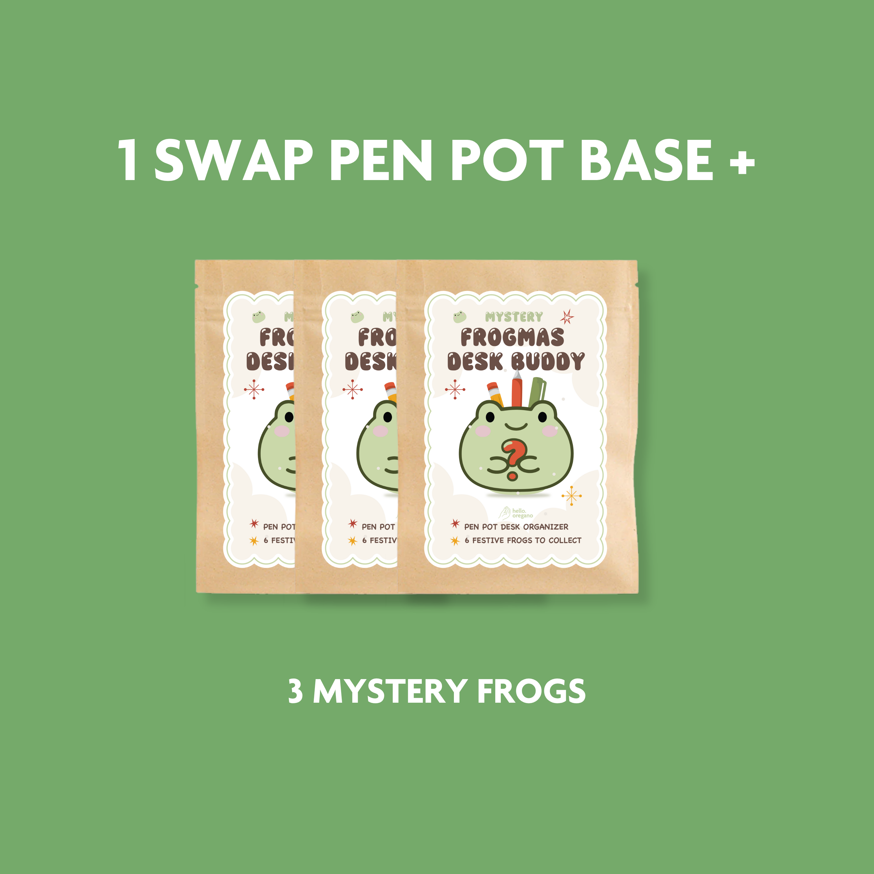 Mystery Frogmas Swap Pen Pot / Tree Ornament Blind Bag