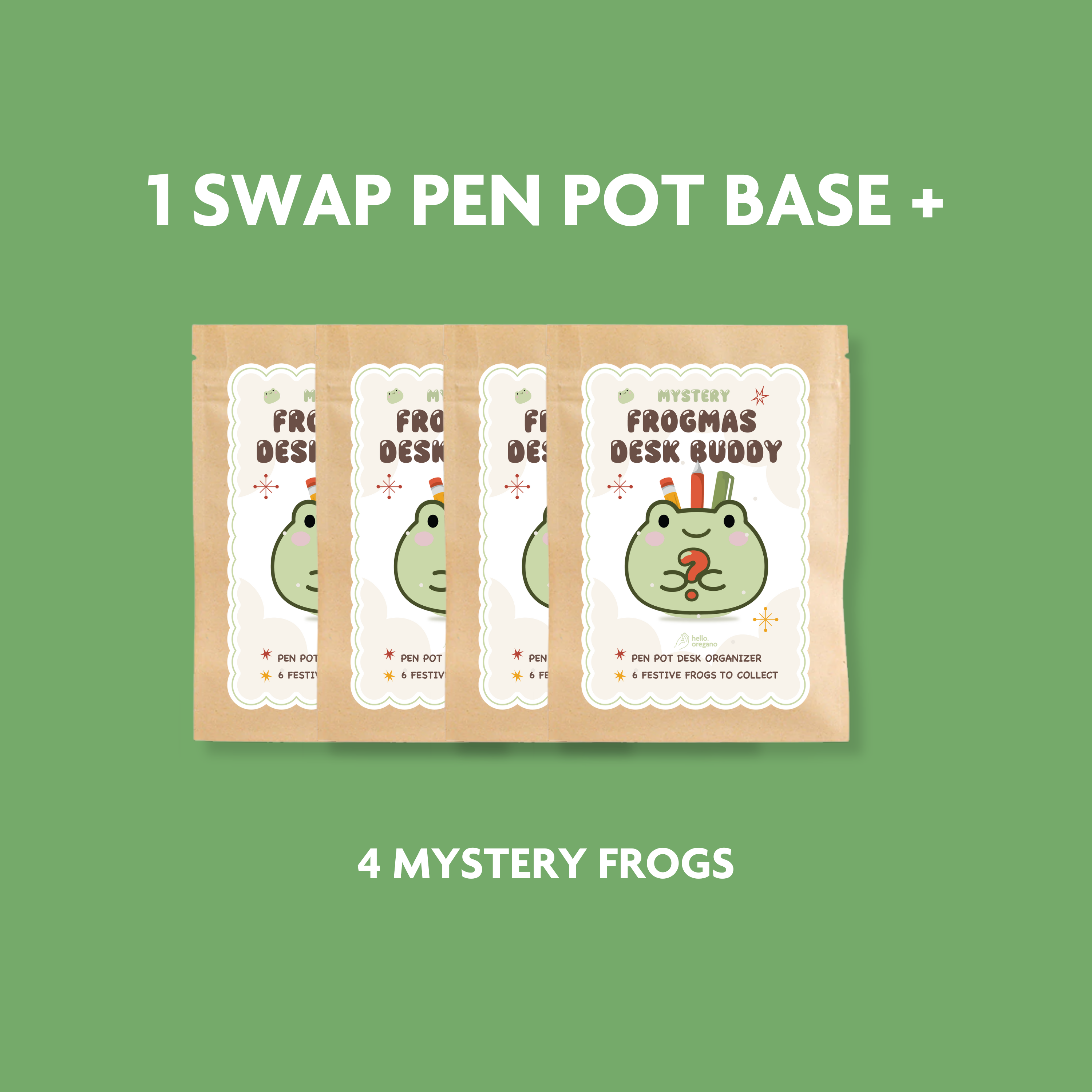 Mystery Frogmas Swap Pen Pot / Tree Ornament Blind Bag