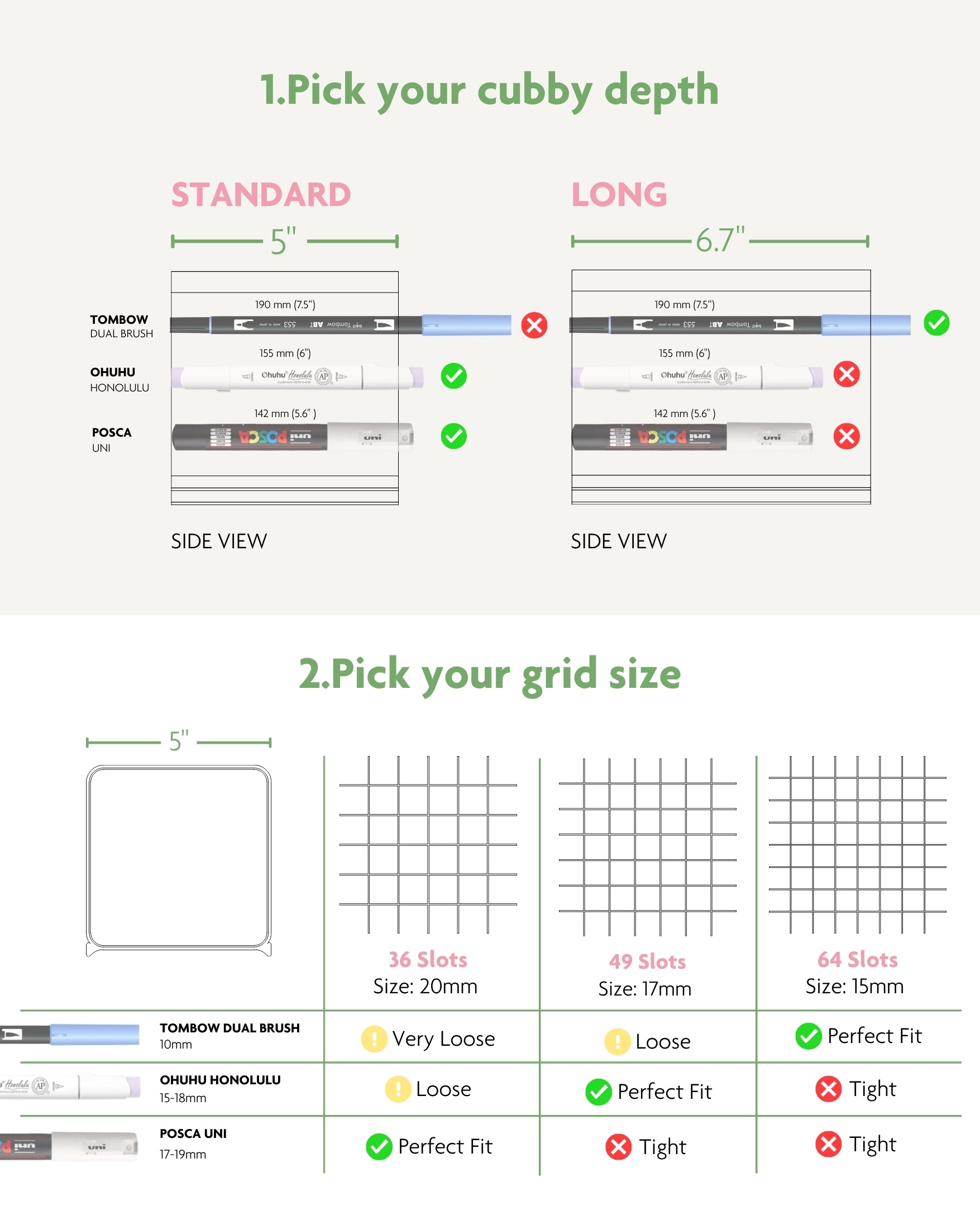 Coloring Cubbies | Stackable Marker Storage
