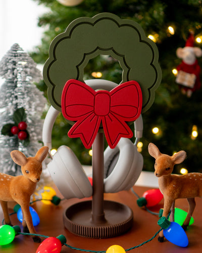 Christmas Wreath Headphone Stand