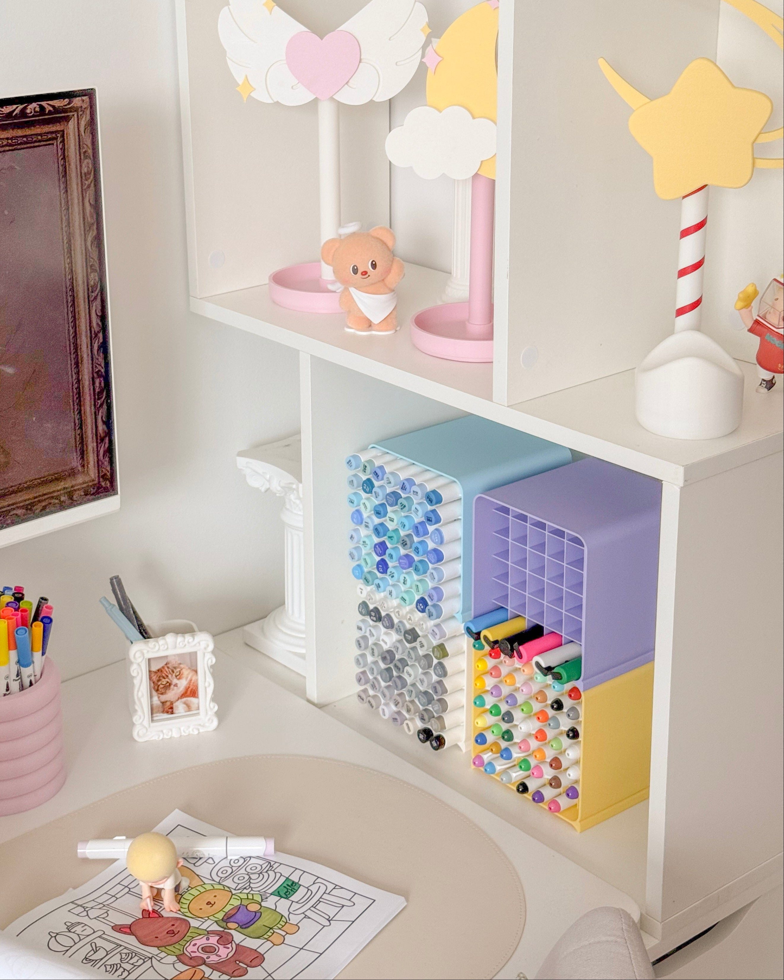 Coloring Cubbies | Stackable Marker Storage