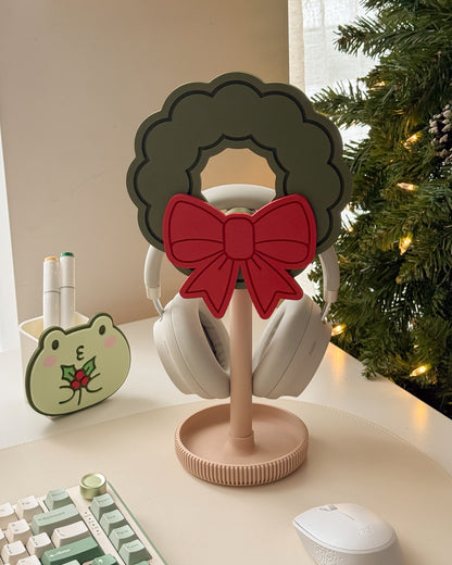 Christmas Wreath Headphone Stand