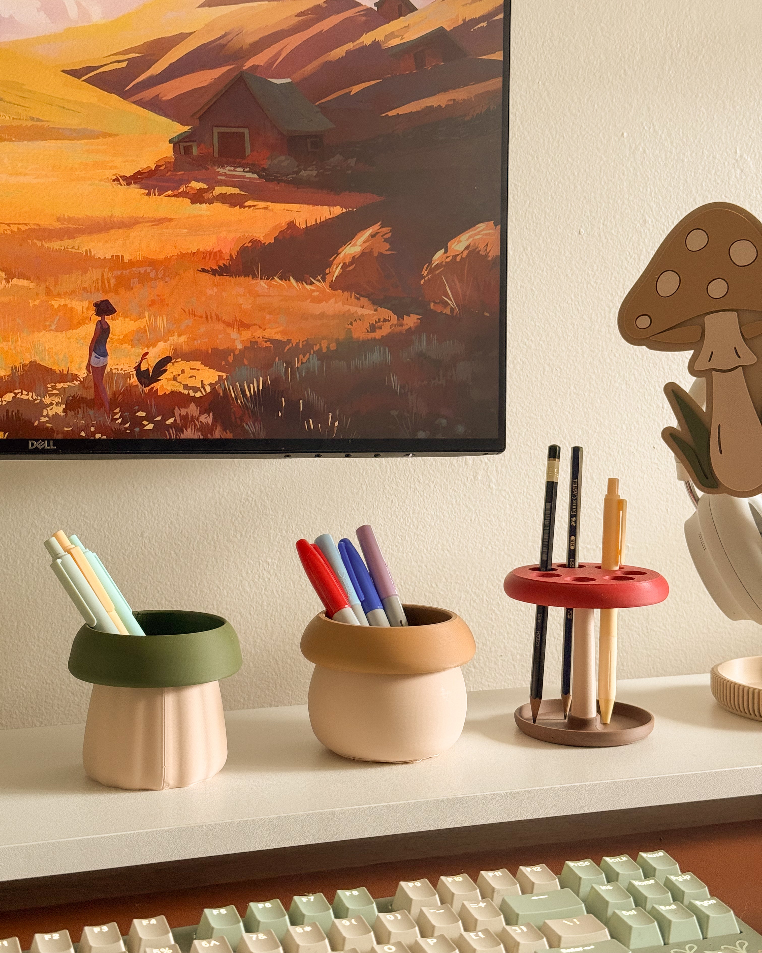 Mushroom Pen Pots